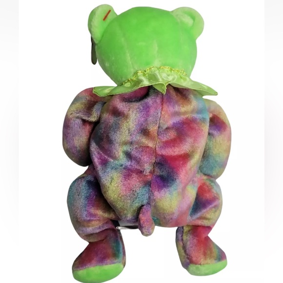 NWT Ty August Retired Beanie Baby Birthday Bear Peridot Birthstone Nose Gifts 🎁 - Picture 2 of 6
